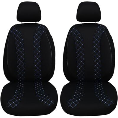 BREMER SITZBEZÜGE Mått bilskyddsöverdrag kompatibla med BMW X1 F48 förare och passagerarset från 2015/bil sätesöverdrag skyddsöverdrag set bilsätesöverdrag 2-pack i svart/blå söm BREMER SITZBEZÜGE Mått bilskyddsöverdrag kompatibla med BMW X1 F48 förare och passagerarset från 2015/bil sätesöverdrag skyddsöverdrag set bilsätesöverdrag 2-pack i svart/blå söm