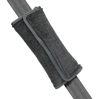 Dooky Seatbelt Pillow Dark Grey kudde för säkerhetsbältet säkerhetsbälte (100% bomull, extra mjuk, tvättbar, med praktisk kardborrband), grå Uni Dooky Seatbelt Pillow Dark Grey kudde för säkerhetsbältet säkerhetsbälte (100% bomull, extra mjuk, tvättbar, med praktisk kardborrband), grå Uni