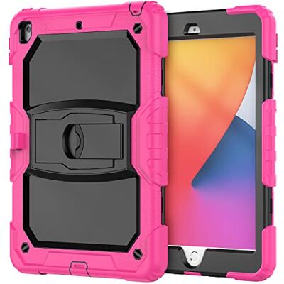 YEOU IPad mini6 med stöd, hållbar, hybrid, stötdämpande, resistent, silikonskydd för tre lager för barn (rosa) YEOU IPad mini6 med stöd, hållbar, hybrid, stötdämpande, resistent, silikonskydd för tre lager för barn (rosa)