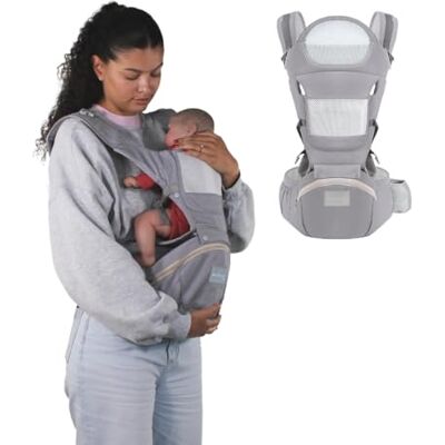 Mobiclinic ® kids, Ergonomisk bärsele, 6 i 1, Moley, Multiposition, Hopfällbar, Ficka med dragkedja, Flaskhållare, Mjuk premium bomull, 0-36 månader, För nyfödda och barn (grå) Mobiclinic ® kids, Ergonomisk bärsele, 6 i 1, Moley, Multiposition, Hopfällbar, Ficka med dragkedja, Flaskhållare, Mjuk premium bomull, 0-36 månader, För nyfödda och barn (grå)