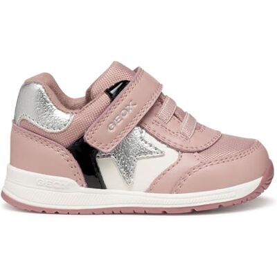 Geox Baby-flicka B Rishon Girl First Walker Shoe, Gammal ros svart, 19 EU Geox Baby-flicka B Rishon Girl First Walker Shoe, Gammal ros svart, 19 EU