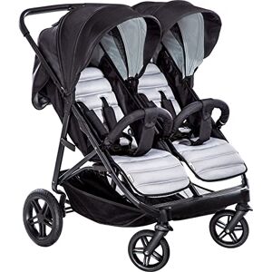 Hauck Rapid 3R Duo, sida vid sida-dubbelvagn upp till 36 kg med liggläge från födseln, enkel hopfällning, stora hjul och medföljande adaptrar för två bilbarnstolar – svart grå Hauck Rapid 3R Duo, sida vid sida-dubbelvagn upp till 36 kg med liggläge från födseln, enkel hopfällning, stora hjul och medföljande adaptrar för två bilbarnstolar – svart grå