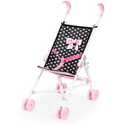 Bayer Design Buggy vikbar dockvagn, barnvagn, dubbla hjul, säkerhetsbälte hopfällbar, av metall Bayer Design Buggy vikbar dockvagn, barnvagn, dubbla hjul, säkerhetsbälte hopfällbar, av metall