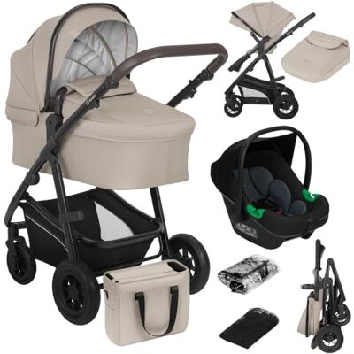 Lionelo Bianka 3‑i‑1 Barnvagn Resesystem med Gondol och Babyskydd, Vändbar Hopfällbar, Pompade 360° Hjul, Justerbart Handtag, UPF50+ Solskydd, För Nyfödda upp till 22 kg Lionelo Bianka 3‑i‑1 Barnvagn Resesystem med Gondol och Babyskydd, Vändbar Hopfällbar, Pompade 360° Hjul, Justerbart Handtag, UPF50+ Solskydd, För Nyfödda upp till 22 kg