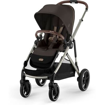 Cybex Guldbarnvagn GAZELLE S, Från födseln till ca 4 år, Max. 22 kg (enkelläge) / 2x 22 kg (duoläge), Allt-i-1-system med 20+ konfigurationer, Chokladbrun Cybex Guldbarnvagn GAZELLE S, Från födseln till ca 4 år, Max. 22 kg (enkelläge) / 2x 22 kg (duoläge), Allt-i-1-system med 20+ konfigurationer, Chokladbrun