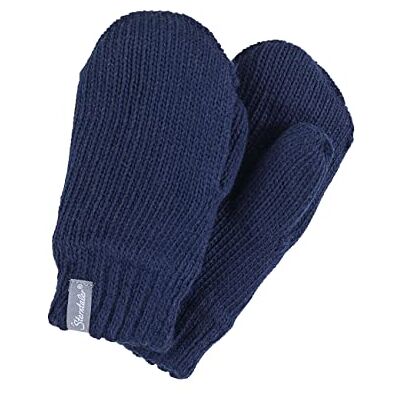 Sterntaler Unisex barnvantar stickad handske, marinblå, 3 Sterntaler Unisex barnvantar stickad handske, marinblå, 3
