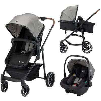 Bebeconfort Haze Trio Lux, Barnvagn 3-in-1 Resesystem med Bilbarnstol (i-Size), 0-4 år (max. 22 kg), 2-i-1-Sits, Helt Plant Liggläge, Kompakt Hopfällning, Lättviktig Sittvagn, Tinted Grey Bebeconfort Haze Trio Lux, Barnvagn 3-in-1 Resesystem med Bilbarnstol (i-Size), 0-4 år (max. 22 kg), 2-i-1-Sits, Helt Plant Liggläge, Kompakt Hopfällning, Lättviktig Sittvagn, Tinted Grey