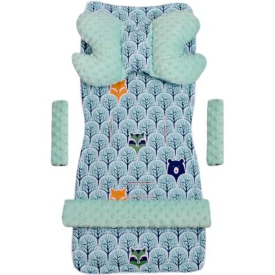 Medi Partners Sittdyna, barnvagn, buggy baby, sommar, barnstol, inlägg, universell – 5 delar bälteskudde lekbåge, barnvagnsset, babystol (skog mil minzer Minky) Medi Partners Sittdyna, barnvagn, buggy baby, sommar, barnstol, inlägg, universell – 5 delar bälteskudde lekbåge, barnvagnsset, babystol (skog mil minzer Minky)