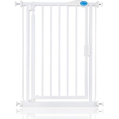 Bettacare trappgrind med automatisk stängning, 61 cm – 66,5 cm, vit, tryckpassad säkerhetsgrind, babygrind, säkerhetsbarriär för dörrar och utrymmen, enkel installation Bettacare trappgrind med automatisk stängning, 61 cm – 66,5 cm, vit, tryckpassad säkerhetsgrind, babygrind, säkerhetsbarriär för dörrar och utrymmen, enkel installation