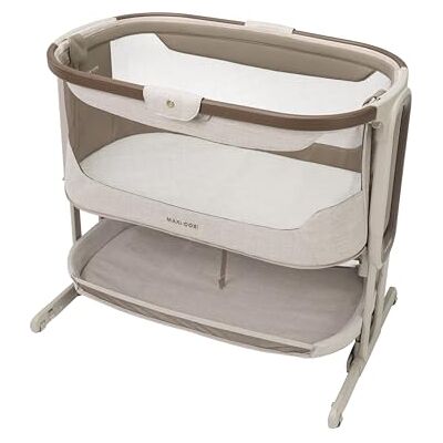 Maxi-Cosi Iora Select Baby Bedside Crib, 0–6 månader (9 kg), Fällbar i Ett Steg Sidobädd Gungande, 3 cm CloudCore-madrass, 5 Höjdnivåer, 4 Smidiga Hjul, Lätt Skjutfunktion, Elegance Truffle Maxi-Cosi Iora Select Baby Bedside Crib, 0–6 månader (9 kg), Fällbar i Ett Steg Sidobädd Gungande, 3 cm CloudCore-madrass, 5 Höjdnivåer, 4 Smidiga Hjul, Lätt Skjutfunktion, Elegance Truffle