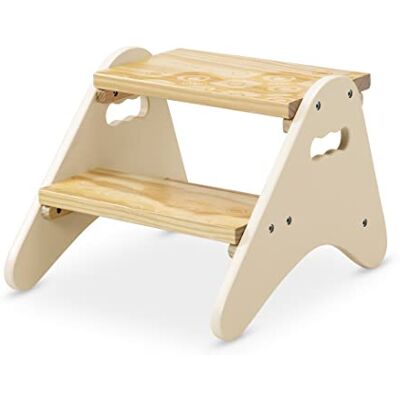 B. toys – stegpall för barn – elfenben och trä, för sovrum, badrum, kök – möbel för småbarn – Peek – A – Boost – 2+ år B. toys – stegpall för barn – elfenben och trä, för sovrum, badrum, kök – möbel för småbarn – Peek – A – Boost – 2+ år