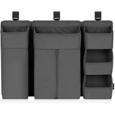 Lionelo Sidepocket Stor Hängande Arrangör och Organisatör för Barnsäng (58×11×58 cm) med 3 Moduler, Flera Fickor & Dragkedja, Passar Spjälsäng, Skötbord & Resesäng, Tvättbar Babyförvaring, Grå Lionelo Sidepocket Stor Hängande Arrangör och Organisatör för Barnsäng (58×11×58 cm) med 3 Moduler, Flera Fickor & Dragkedja, Passar Spjälsäng, Skötbord & Resesäng, Tvättbar Babyförvaring, Grå