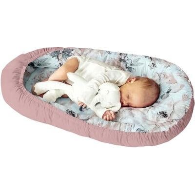 KOSPU Multifunktionell mysig babynest-kokong för babys och spädbarn, bo, resesäng, 100% bomull, antiallergisk KOSPU Multifunktionell mysig babynest-kokong för babys och spädbarn, bo, resesäng, 100% bomull, antiallergisk