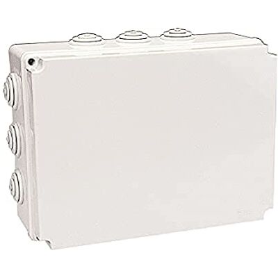 Väggmonterad kopplingsdosa i polypropylen - 300x220x120 mm IP55 Grå - Elektrisk kopplingsdosa Väggmonterad kopplingsdosa i polypropylen - 300x220x120 mm IP55 Grå - Elektrisk kopplingsdosa