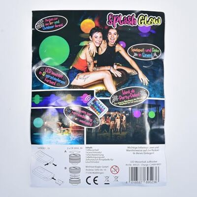 Kögler 89523 – Uppblåsbar LED-ljusvattenboll, pool- och festboll i 12 färger med fjärrkontroll, uppblåst ca 38 cm, inkl. bollpump och batterier Kögler 89523 – Uppblåsbar LED-ljusvattenboll, pool- och festboll i 12 färger med fjärrkontroll, uppblåst ca 38 cm, inkl. bollpump och batterier