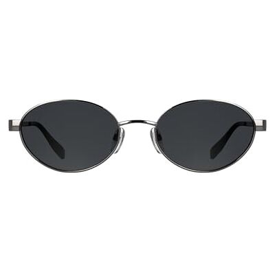 KARL LAGERFELD damsolglasögon KL366S – mörkt silver med solid röklins KARL LAGERFELD damsolglasögon KL366S – mörkt silver med solid röklins
