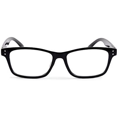 Contacta , Element, läsglasögon för män och kvinnor, praktiska för varje ansikte, fyrkantig ram och flexstänger, förpackning med glasögonfodral, 26 g Contacta , Element, läsglasögon för män och kvinnor, praktiska för varje ansikte, fyrkantig ram och flexstänger, förpackning med glasögonfodral, 26 g