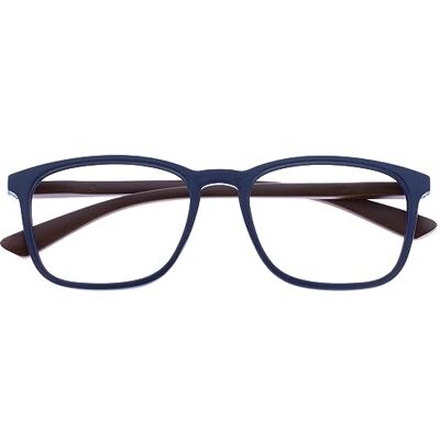 OPULIZE Max läsglasögon bred rektangulär klassisk ram unisex herr dam fjädergångjärn R78, Blå – 1 par, +1.00 Dioptrías OPULIZE Max läsglasögon bred rektangulär klassisk ram unisex herr dam fjädergångjärn R78, Blå – 1 par, +1.00 Dioptrías