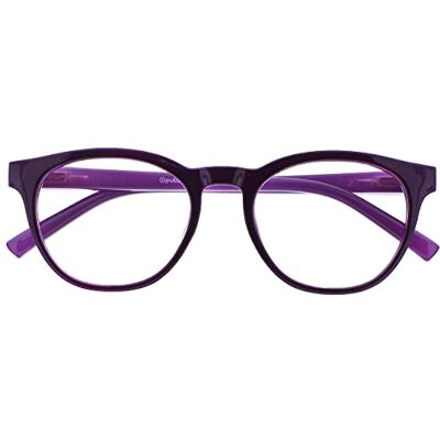 OPULIZE Unisex blå läsglasögon, lila, +1,00 Dioptrien OPULIZE Unisex blå läsglasögon, lila, +1,00 Dioptrien