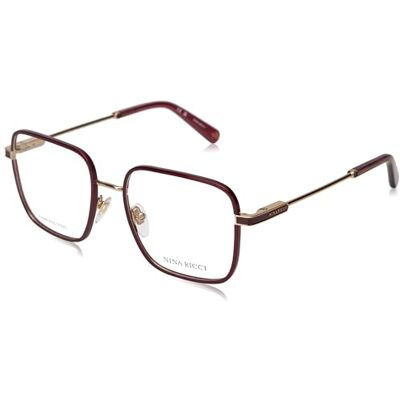 Nina Ricci Glasögon för kvinnor, Shiny Rose Gold With Bordeaux Parts, 52 Nina Ricci Glasögon för kvinnor, Shiny Rose Gold With Bordeaux Parts, 52