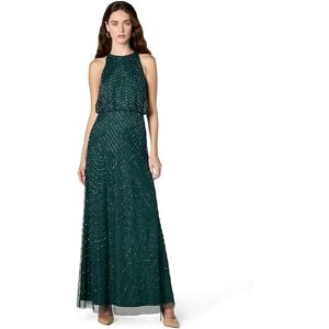 Adrianna Papell Damklänning, Halter Art Deco, pärlstav, blouson, 46 Adrianna Papell Damklänning, Halter Art Deco, pärlstav, blouson, 46