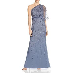Adrianna Papell Lång pärlstav för speciella tillfällen, damklänning, dammig blå, 8 Adrianna Papell Lång pärlstav för speciella tillfällen, damklänning, dammig blå, 8