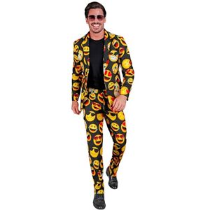 Rolig festkostym med svarta emojis - För män Rolig festkostym med svarta emojis - För män