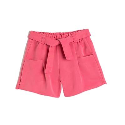 Koton flickor Shorts Shorts Belt Detail Pockets Elastic Waistband Modal Fabric Koton flickor Shorts Shorts Belt Detail Pockets Elastic Waistband Modal Fabric