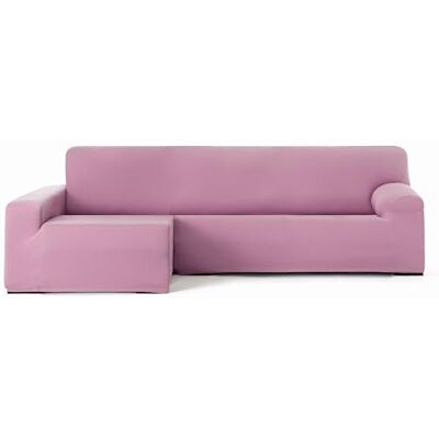 Eysa Bielastiskt sofföverdrag för schäslong med lång arm vänster sida framifrån rosa design Harlem Eysa Bielastiskt sofföverdrag för schäslong med lång arm vänster sida framifrån rosa design Harlem