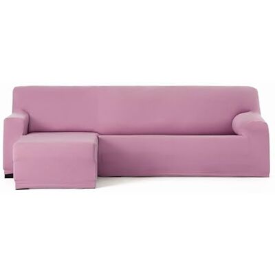 Eysa Bielastiskt sofföverdrag för schäslong med kort vänster arm framifrån rosa design Harlem Eysa Bielastiskt sofföverdrag för schäslong med kort vänster arm framifrån rosa design Harlem