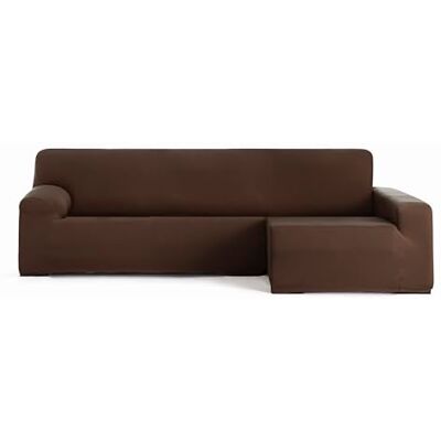 Eysa Bielastiskt sofföverdrag för schäslong med lång arm höger sida framifrån brun design Harlem Eysa Bielastiskt sofföverdrag för schäslong med lång arm höger sida framifrån brun design Harlem