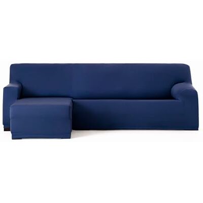 Eysa Bielastiskt sofföverdrag för schäslong med kort vänster arm framsida med blå design Harlem Eysa Bielastiskt sofföverdrag för schäslong med kort vänster arm framsida med blå design Harlem