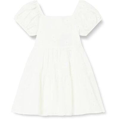 Koton flickor Dress Cutwork Flower Embroidered Puff Sleeve Cotton Klänning Koton flickor Dress Cutwork Flower Embroidered Puff Sleeve Cotton Klänning