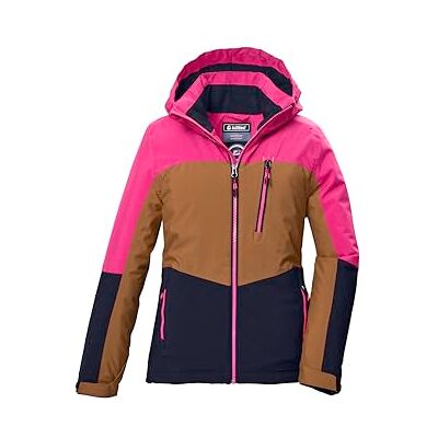Killtec KOW 354 GRLS JCKT, funktionell jacka för flickor med huva och snöskydd, brun, Killtec KOW 354 GRLS JCKT, funktionell jacka för flickor med huva och snöskydd, brun,