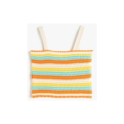 Koton flickor Crocheted Top Strappy Pullover-tröja Koton flickor Crocheted Top Strappy Pullover-tröja