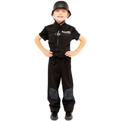 amscan Barndräkt polis polyester svart 8–10 år amscan Barndräkt polis polyester svart 8–10 år