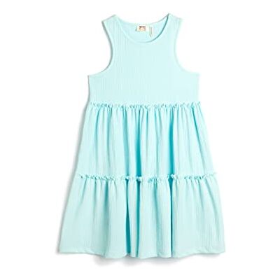 Koton flickor Dress Midi Halter Neck Sleeveless Relax Cut Klänning Koton flickor Dress Midi Halter Neck Sleeveless Relax Cut Klänning