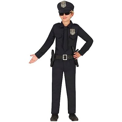 FIESTAS GUIRCA Pojke polisdräkt polisuniform med polismössa pojke 7-9 år FIESTAS GUIRCA Pojke polisdräkt polisuniform med polismössa pojke 7-9 år