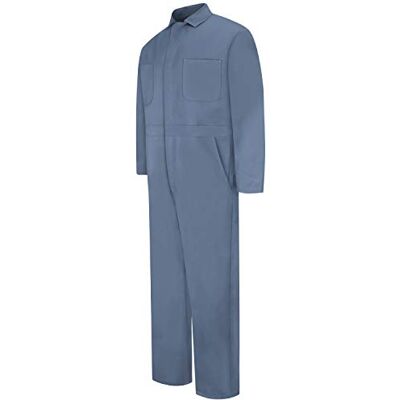 Red Kap Herr jumpsuit med tryckknapp, bomull, plusstorlek, långa ärmar, Postman blå, 48 Red Kap Herr jumpsuit med tryckknapp, bomull, plusstorlek, långa ärmar, Postman blå, 48