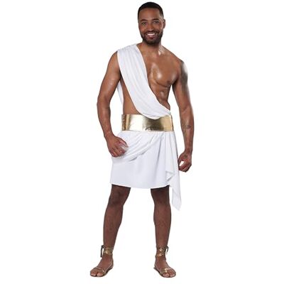 California Costumes , Cupid Toga For Men, Men's Small/Medium, White/Gold California Costumes , Cupid Toga For Men, Men's Small/Medium, White/Gold