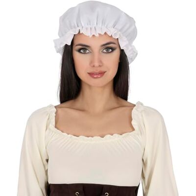 FIESTAS GUIRCA Unisex vuxen tjänarhatt (en storlek) Kostymtillbehör för vintagefester, halloween och karneval perfekt för cosplay och temaevenemang vit FIESTAS GUIRCA Unisex vuxen tjänarhatt (en storlek) Kostymtillbehör för vintagefester, halloween och karneval perfekt för cosplay och temaevenemang vit