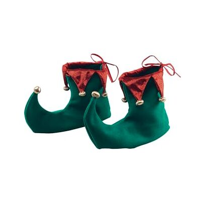 Bristol Novelty BA853 Julälva skor kostym 1 par en storlek – vuxen, unisex, grön, röd och guld Bristol Novelty BA853 Julälva skor kostym 1 par en storlek – vuxen, unisex, grön, röd och guld