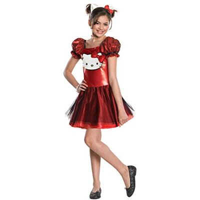 Rubie's Röd Hello Kittykostym för flickor – 5 till 7 år Rubie's Röd Hello Kittykostym för flickor – 5 till 7 år