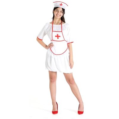 Ciao Infermiera för kvinnor Donna (Taglia unica Adulto), vit/röd, en storlek Ciao Infermiera för kvinnor Donna (Taglia unica Adulto), vit/röd, en storlek