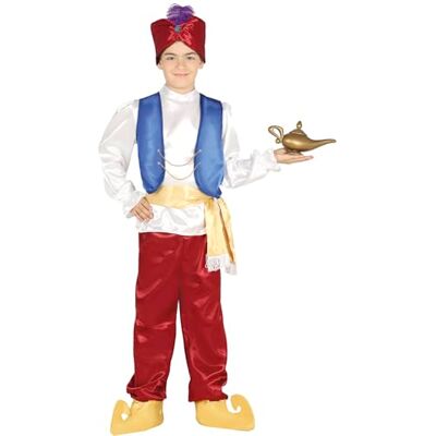 FIESTAS GUIRCA Barnens ökentjuv kostym (3–4 år) skjorta, väst, skärp, mössa och byxor ökendräkter för halloween och fester perfekt för barn blå och rödbrun FIESTAS GUIRCA Barnens ökentjuv kostym (3–4 år) skjorta, väst, skärp, mössa och byxor ökendräkter för halloween och fester perfekt för barn blå och rödbrun