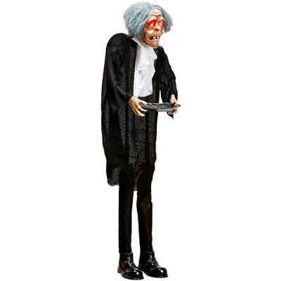 W WIDMANN MILANO Party Fashion Widmann 10057 – Butler med bricka och lysande ögon, skräckfigur, skräckdekoration, servitör, halloweendekoration läskig W WIDMANN MILANO Party Fashion Widmann 10057 – Butler med bricka och lysande ögon, skräckfigur, skräckdekoration, servitör, halloweendekoration läskig