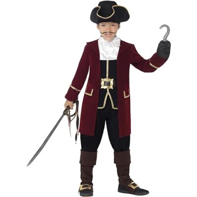 Smiffys Deluxe Pirate Captain Costume Black (M) Smiffys Deluxe Pirate Captain Costume Black (M)