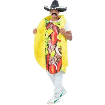 Smiffys taco-kostym, vuxna tabard, rolig fin klänning, mat/dryck utklädnad Smiffys taco-kostym, vuxna tabard, rolig fin klänning, mat/dryck utklädnad