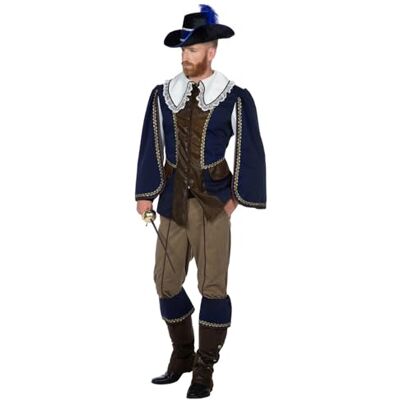 WILBERS & WILBERS 330447 – musketedräkt aramis för män, jacka och byxor, historisk outfit för karneval, temafest WILBERS & WILBERS 330447 – musketedräkt aramis för män, jacka och byxor, historisk outfit för karneval, temafest