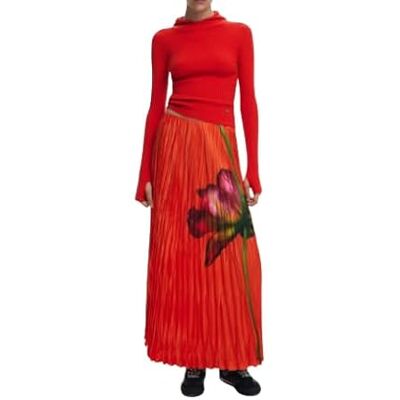Desigual Fal_follet kjol för kvinnor, svart, S Desigual Fal_follet kjol för kvinnor, svart, S